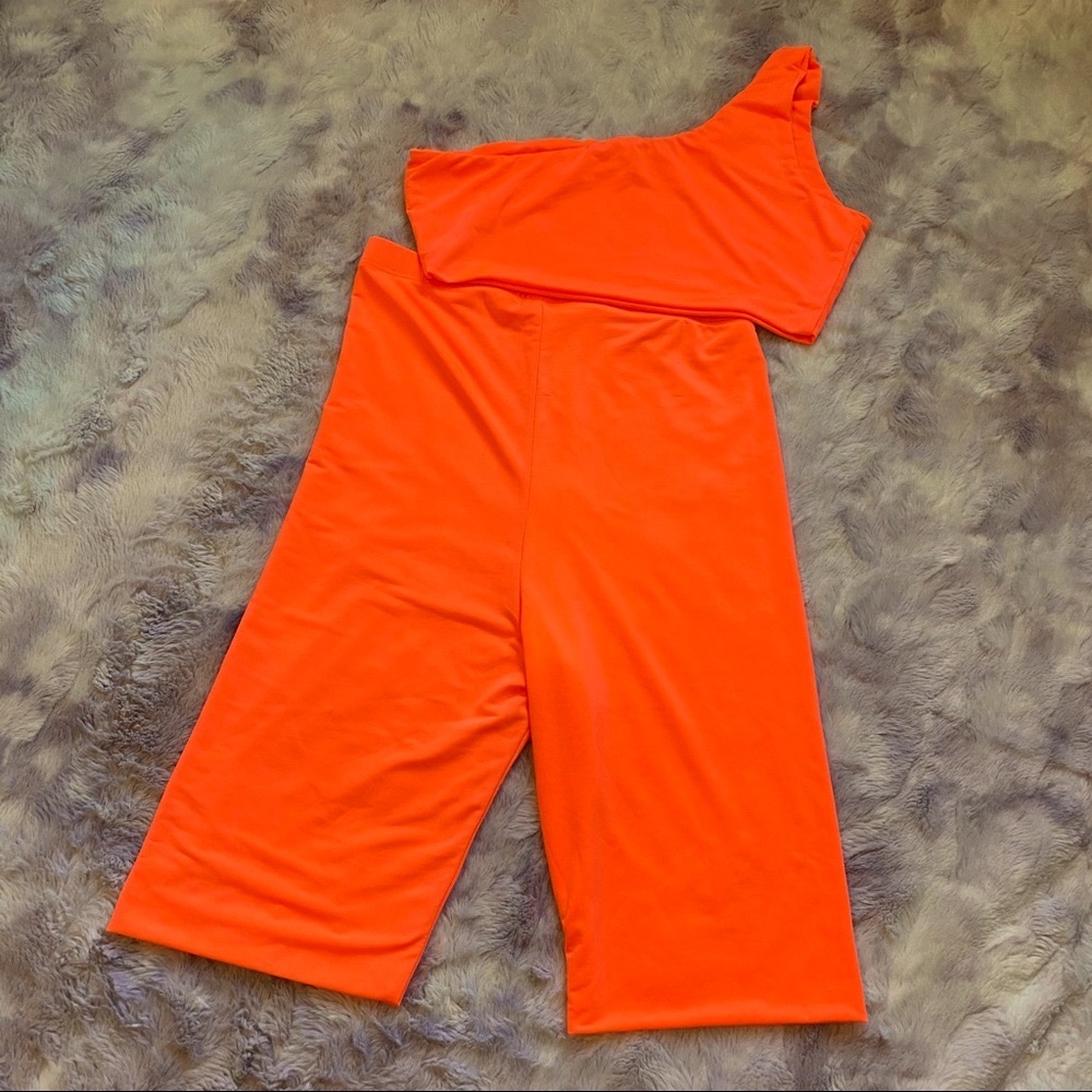 One Shoulder Two Piece Set